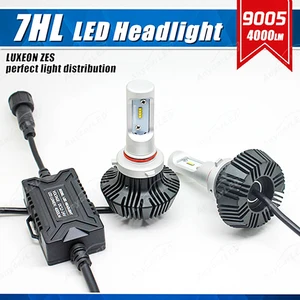 1 Set 9005 HB3 50W 8000LM G7 LED Headlight Fanless LED Driver Adjustable Pattern Car Front Fog Bulbs Lamp 6500K White 12V Auto