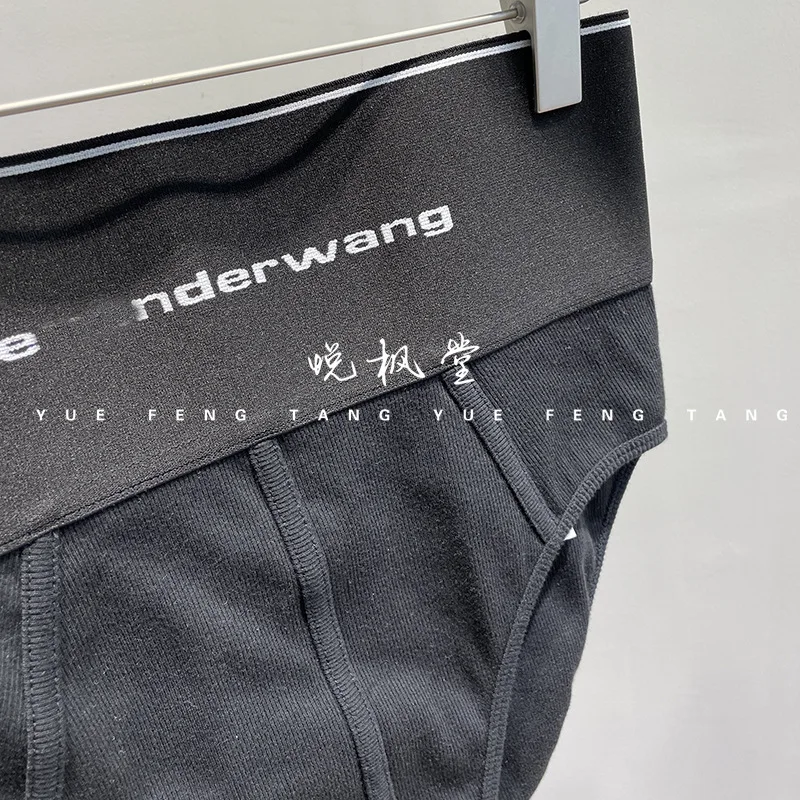 

2021 Wang Letter Leakage Webbing Bottoming High-waisted Bottoming Shorts Wide-side Belly Belly Briefs Women