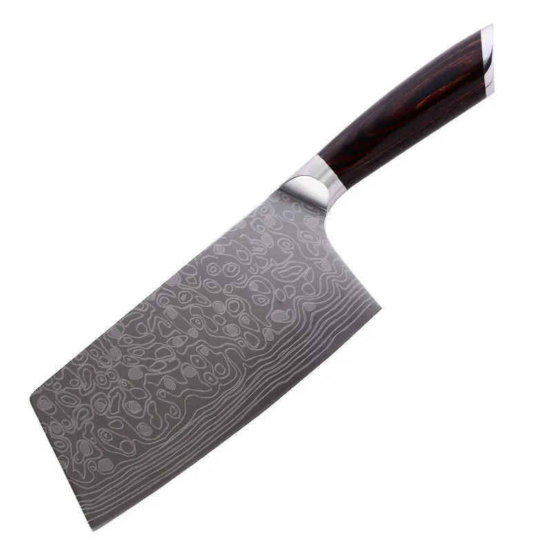 Кухонный нож из нержавеющей стали с изысканным лазерным узором | Дом и сад
