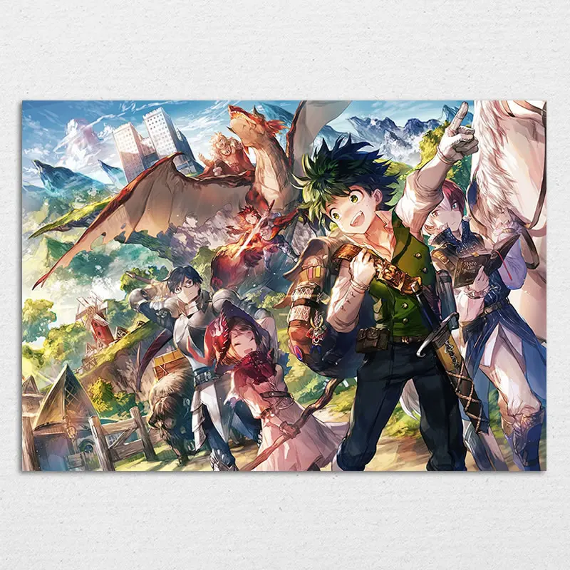 My Hero Academy настенный плакат Boku No Hero Academy печатает японскую мангу аниме мальчик девочка шелковое Искусство Картина Декор стены комнаты