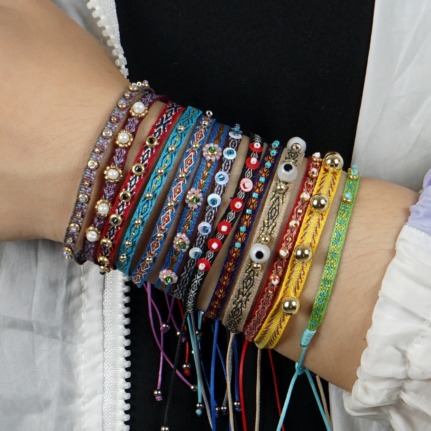 

Go2boho Braided Rope Bracelet For Women Bohemian Cloth Febric Pulseras Jewellery 2021 Simple Jewelry Handmade Women's Bracelets