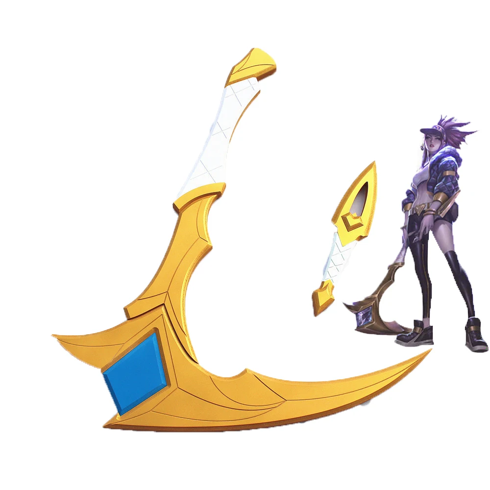 

Game League of Legends LOL KDA Akali Sickle Dagger Cosplay Weapon Prop Cosplay performance non-destructive can pass security