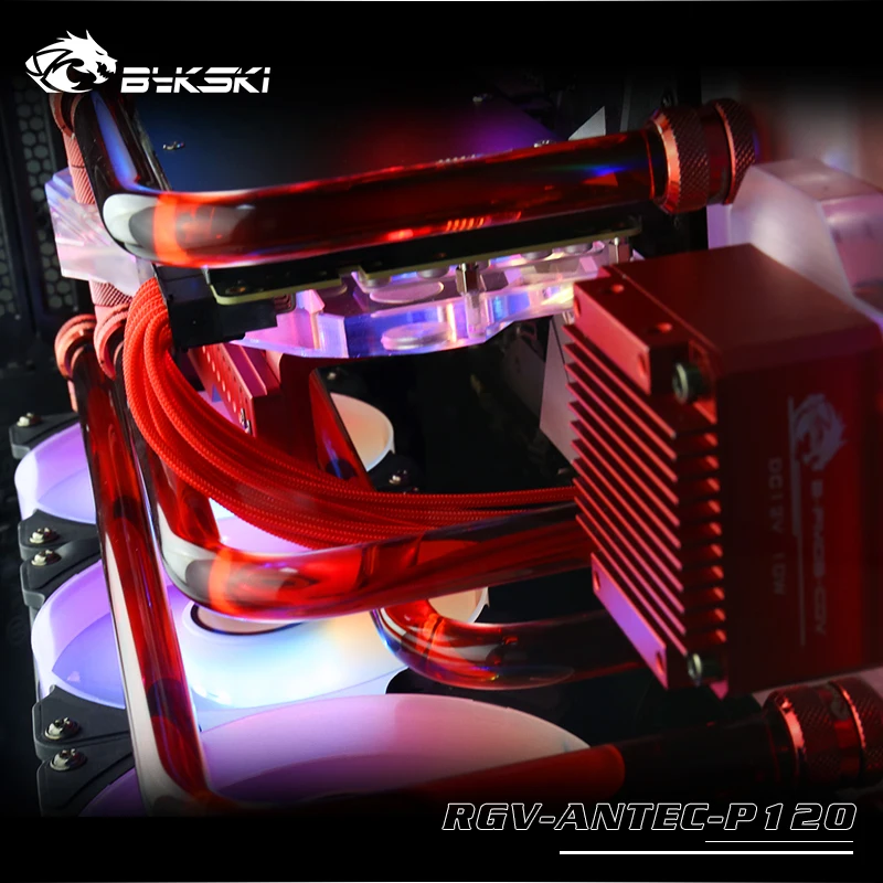 BYKSKI акриловая доска водный канал решение использовать для Antec P120 чехол компьютера для процессора и GPU Блок/3PIN A-RGB/Combo DDC насос