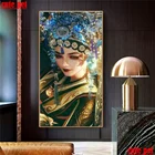 Большие Наборы для творчества, алмазная живопись в китайском оперном стиле, вышивка через плечо, круглые квадратные блестки, 5D Вышивка, Декор