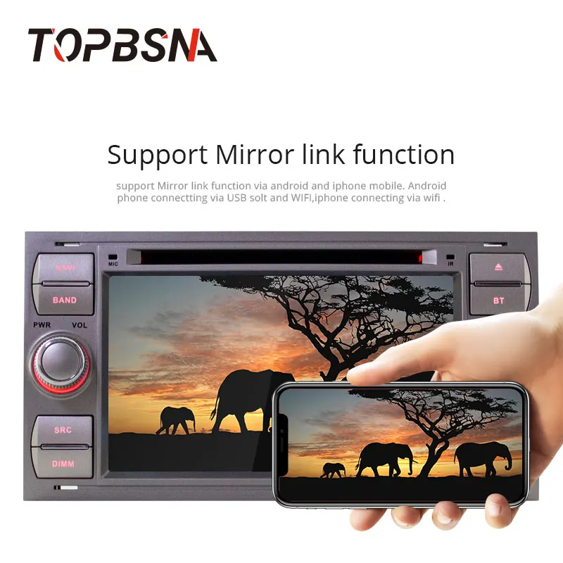 TOPBSNAAndroid 10 Автомобильный мультимедийный плеер для Ford Mondeo S-max Focus C-MAX Galaxy Fiesta transit