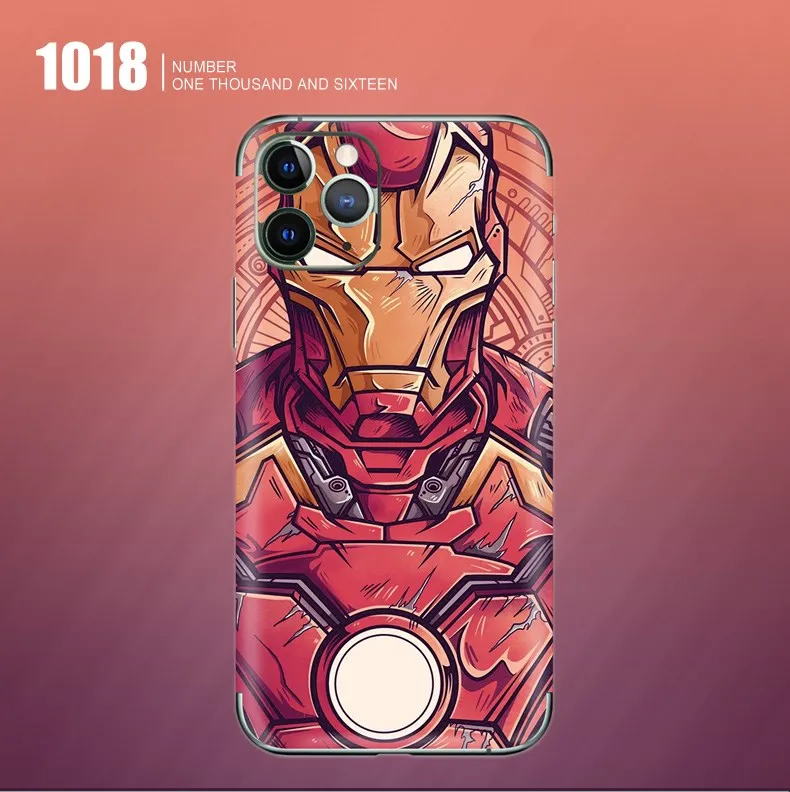 3D рельефная задняя пленка для iPhone XS XSMAX X XR 7 8 Plus 6 6S Plus Защитная пленка для телефона с рисунком капитана