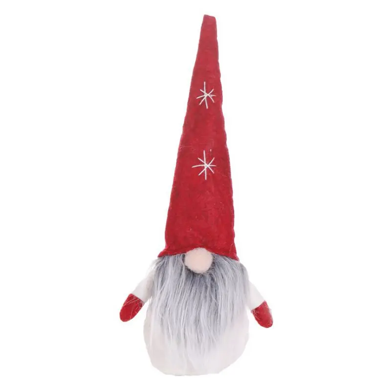 Рождественская длинная в плюшевой шляпе Tomte настольная Статуэтка Санта-Клауса Рождественская гном декорированная кукла украшения Праздничные рождественские подарки Decoracion Navidad - Цвет: B