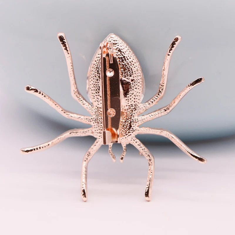 Большой бренд высокое качество стекло кристалл паук брошь булавки в красный