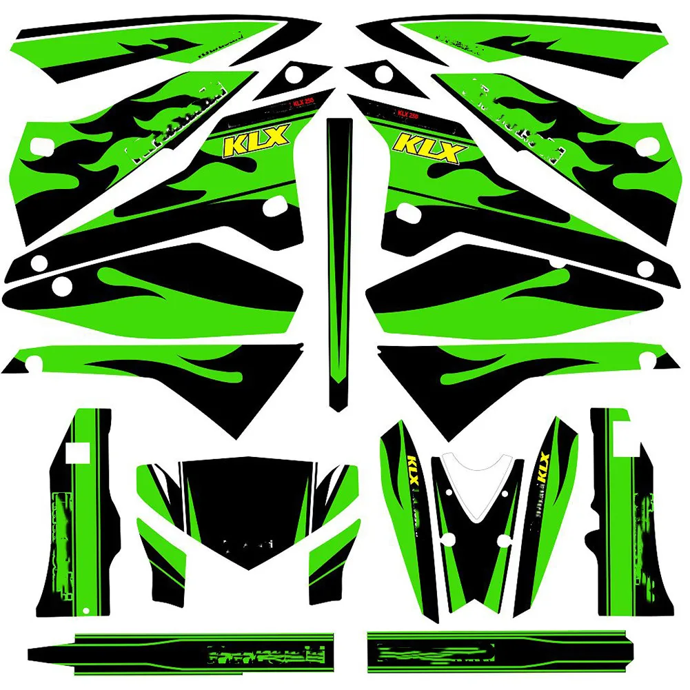 Наклейки для мотокросса 3 м графические наклейки Kawasaki KLX250 2008 2009 2010 2011 2012 2014 2015 2016