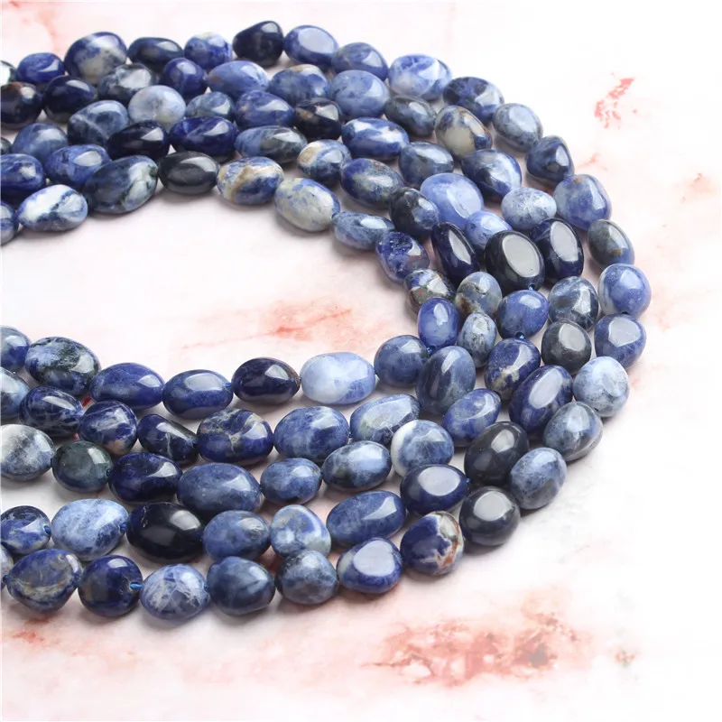 

Natural Stone Beads 6x8mm Blue striped Irregular loose beads For Jewelry Diy Making Bracelet Bangle Necklace Amulet Accessories
