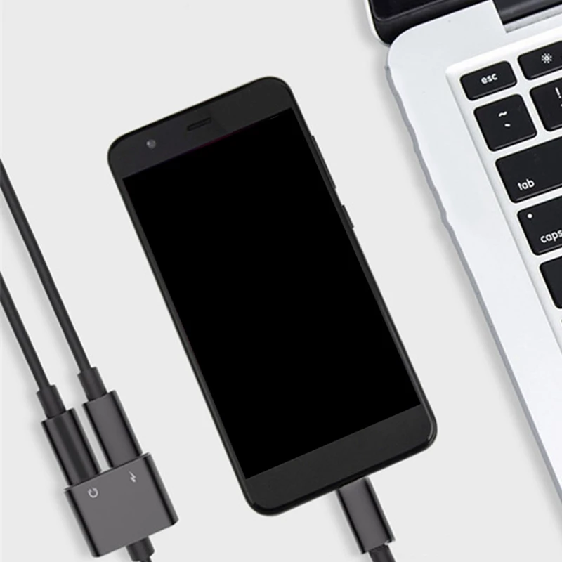Адаптер кабеля для наушников 2 в 1 Usb Type C штекер 3 5 мм разъем AUX Xiaomi Huawei