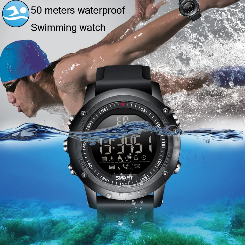 LIGE спортивные умные часы мужские Многофункциональные цифровые Bluetooth шагомер IP68