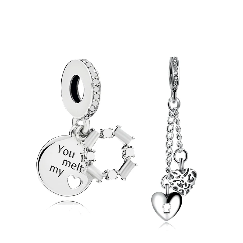 Бесплатная доставка вы расплавляете мое сердце Висячие Подвески бусины подходят