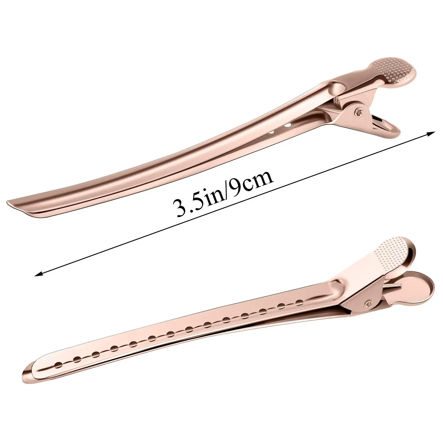 

1pcs Crocodile Leather Hairpin, Duck Bill Hairpin, Rust-proof Metal Hairpin, With Holes, For Curly Hair Style Partition Clip