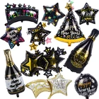 2022 фольгированные шары с Новым годом, винная бутылка, звезда, звезда, Рождественское украшение, Globos, новогодние праздничные принадлежности