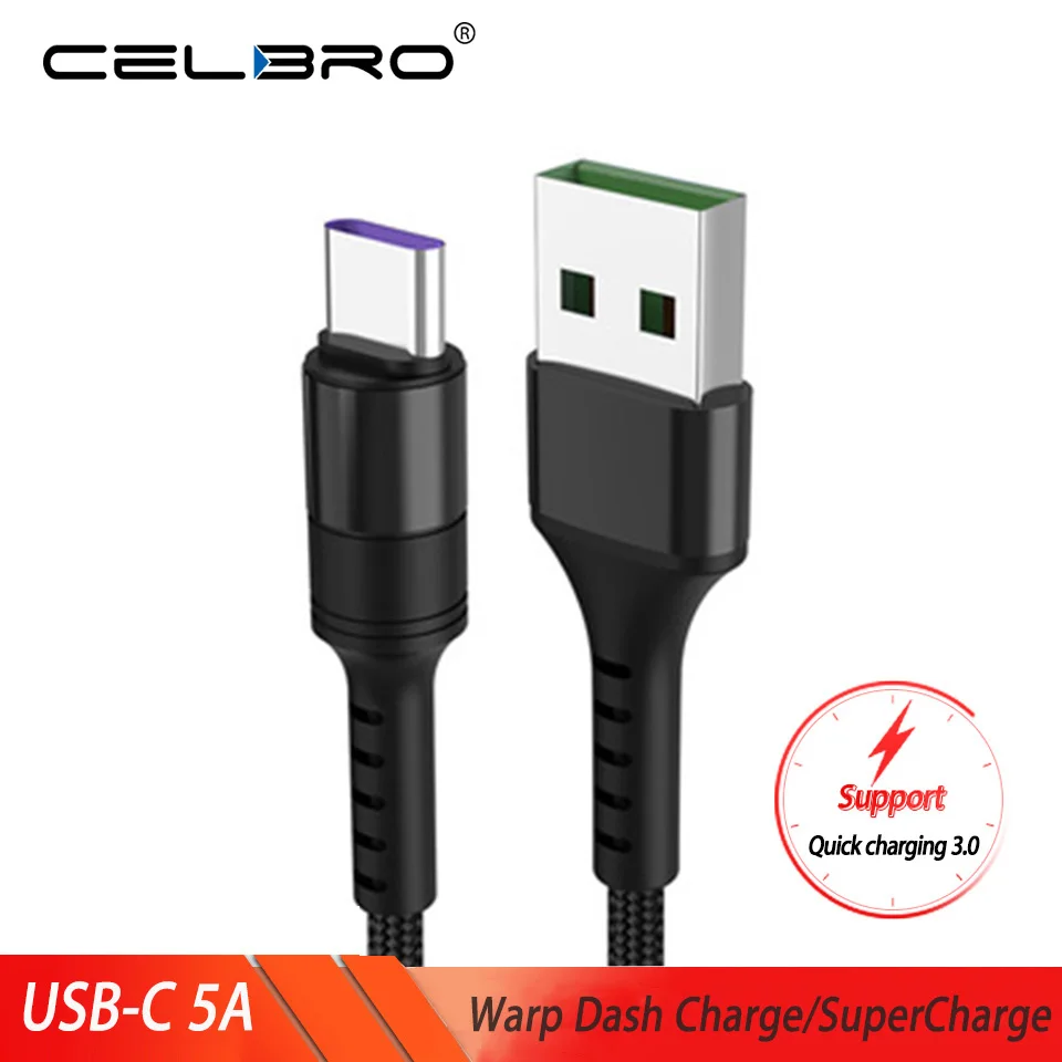 Usb кабель 5A Type C для быстрой зарядки 3 0 5 В 4A/3A/2A Android Samsung A8 A9 Xiaomi Mi9 Mi8 Se Huawei Honor|Кабели