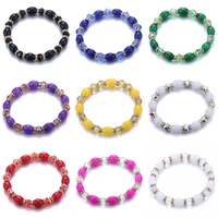 2020 new natural crystal beads transparent glass bead little gold beads adjustable stretch bracelet women charm bracelets
