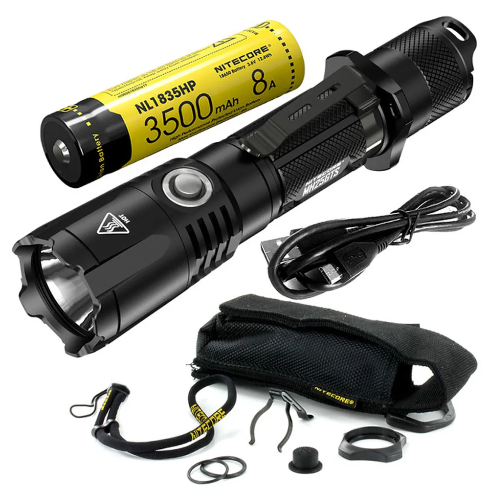 Перезаряжаемый USB-фонарик NITECORE MH25GTS CREE XHP35 HD 1800 лм фонарь фонарик с батареей 3500 мАч