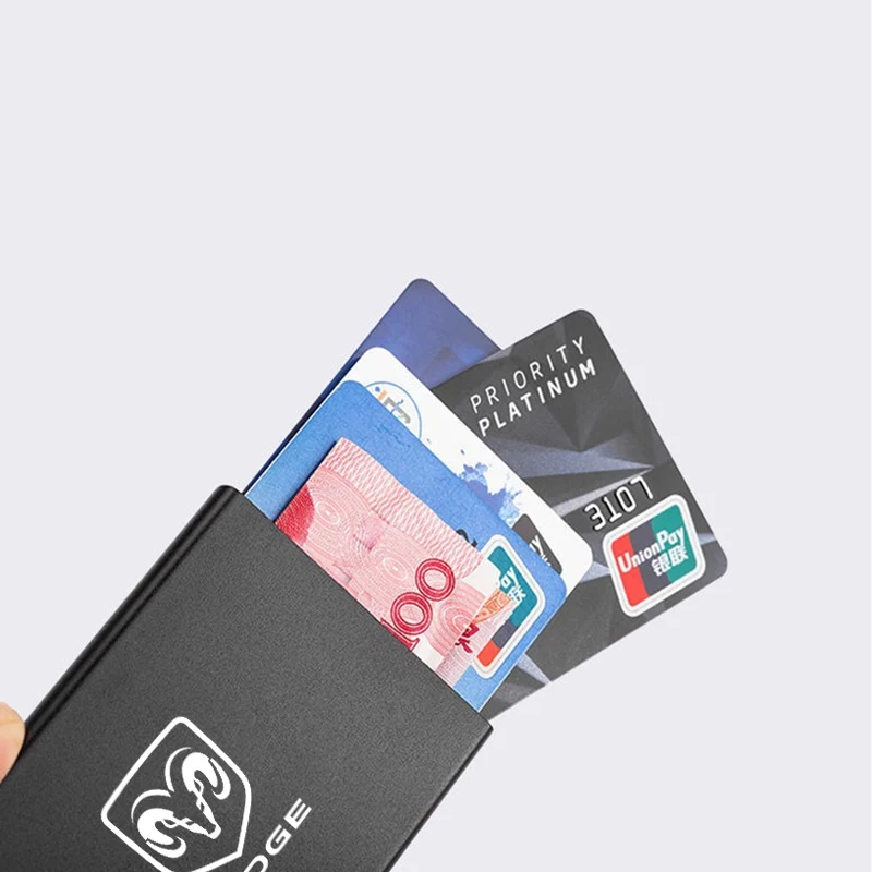 Смарт-кошелек с RFID-защитой тонкий металлический чехол для карт удостоверения