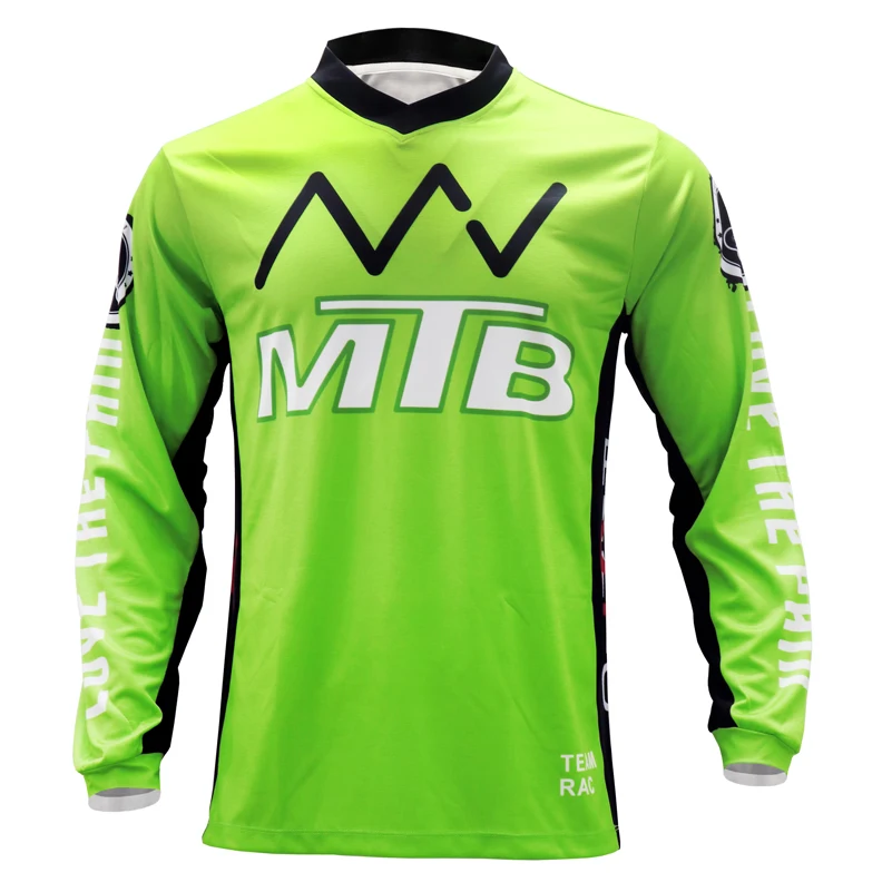YBM Green MX DH ATV горный MTB Джерси для велоспорта горные велосипедные рубашки