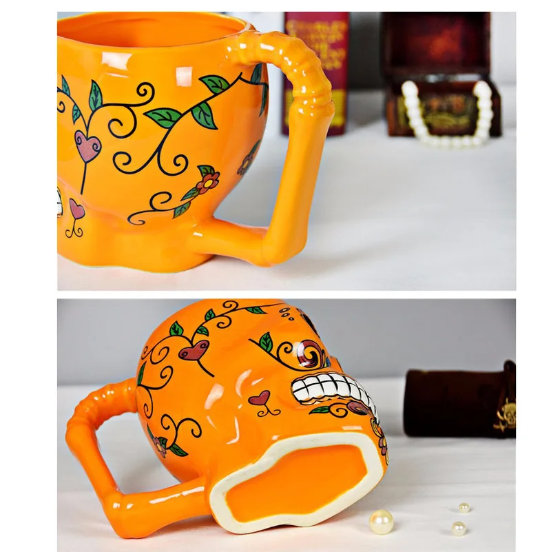 Керамическая чашка с черепом для охоты путешествий парная 800 мл креативная