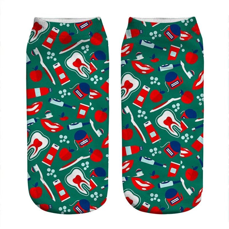 Носки женские в стиле Харадзюку с забавными зубчиками | Женская одежда