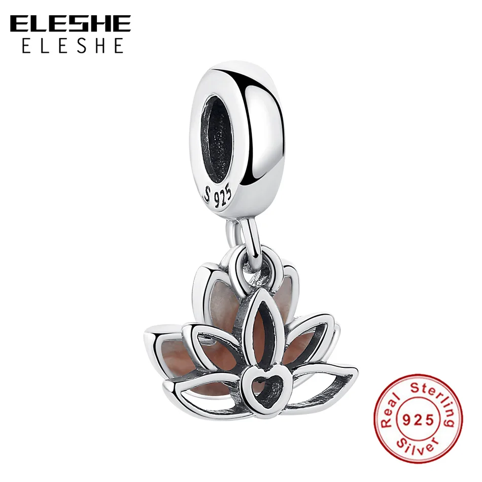 

Real 100% 925 Sterling Silver Elegant Blooming Lotus Fine Flower Cage Pendant fit Chain Necklace jewelry