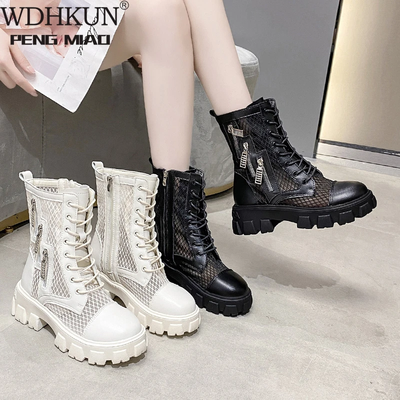 

Женские летние тонкие короткие марлевые дышащие туфли с вырезами Женские ботильоны с перекрестной шнуровкой женские ботинки с карманами н...