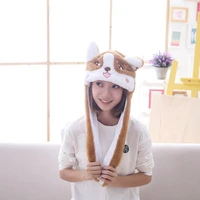 pinched ears can move corgi hat hood gift photo photo props airbag hat cosplay bunny hat