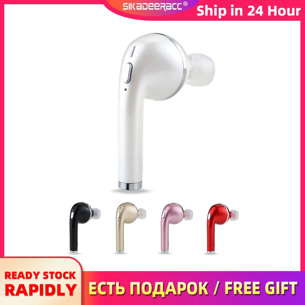 Беспроводные наушники с одним Bluetooth HD стереозвук мини-гарнитура микрофоном умное