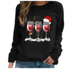 Свитер женский Рождественский с длинным рукавом и круглым вырезом, 2020