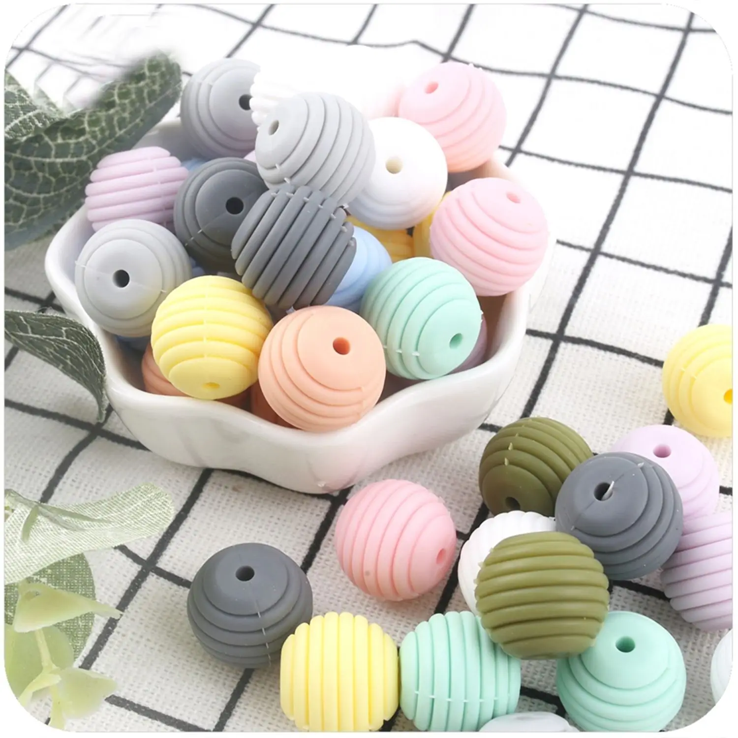 

10pcs Ornaments Spacer Manual Jewelry Silicone Beads Handmade DIY Spiral