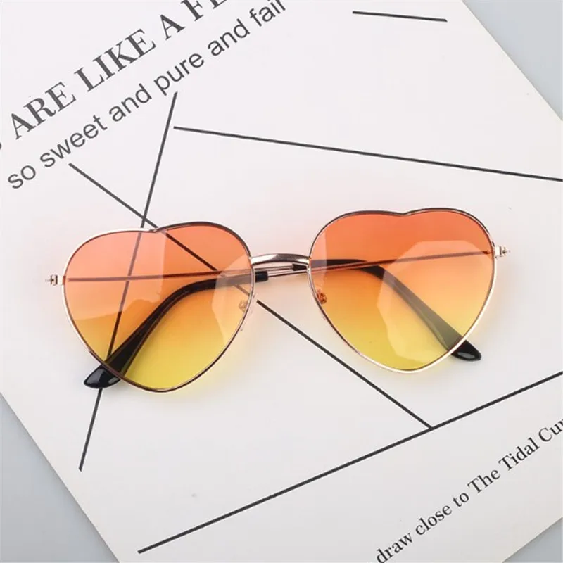HAPTRON Модные солнцезащитные очки в форме сердца женские металлические прозрачные