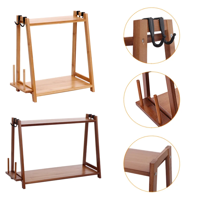 

2-Tier Bamboo Kitchen Shelf Multilayer Seasoning Rack Spice Organizer Bathroom Organizer Kitchen Storage Rack Kitchenware Holder