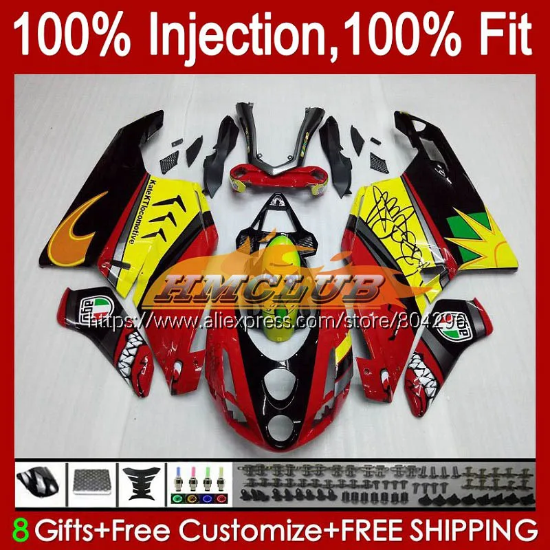 

Корпус инжектора для DUCATI 749 999 S R Shark fish hot 749S 999 S 05 корпус № 9 749-999 05 06 749R 999R 2005 2006 обтекатель OEM