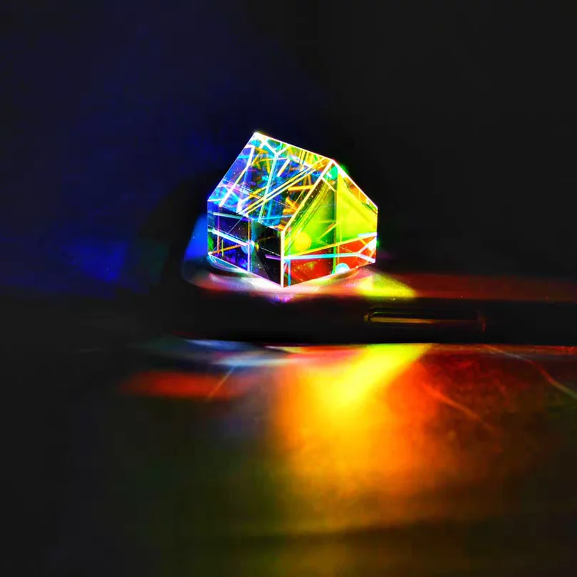 

20*20*18mm Prism Laser Beam Combine Cube Colorful Combiner Splitter Cross Dichroic Cube RGB Prism Durable Quality