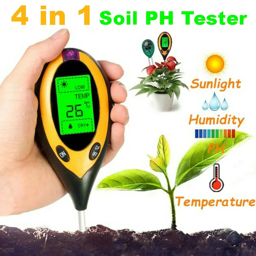 PH-тестер почвы измеритель влажности монитор температуры солнечного света ers