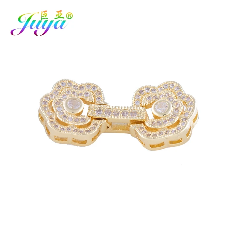 Gold Juya DIY украшения из бисера фурнитура поставки золото/серебро застежка Крюк Замок застежки для ручной работы Бисероплетение Жемчуг Изготовление ювелирных изделий - Цвет: Gold