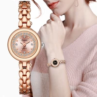 womens fashion luxury diamond rose gold bracelet ladies wrist watch stainless steel casual women watches simple female clock