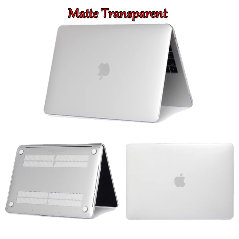 Matte Transparent Кристально прозрачный жесткий защитный чехол для Macbook Air retina Pro 13 15 Touch Bar A2159 A1706 A1707 A1990 AIR 13 A1932 - Цвет: Matte Transparent