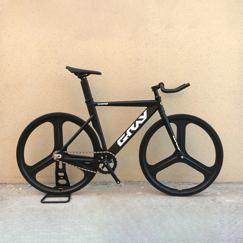 Grey track Bike with Aluminum alloy frame 48cm 52cm Fork Magnesium Alloy wheel single speed Fixie 700C Fixed Gear | Спорт и