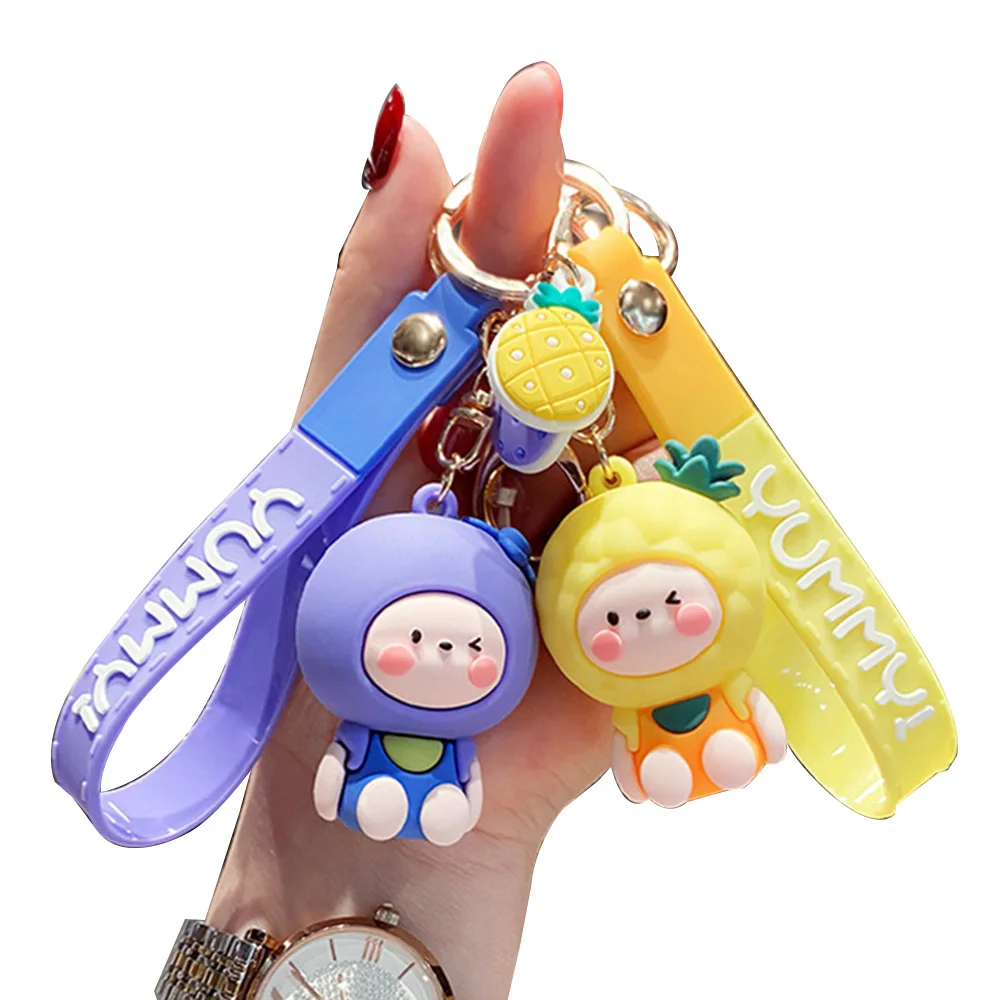 Мультяшные брелоки с фруктами авокадо ананасом клубникой кукольные фигурки