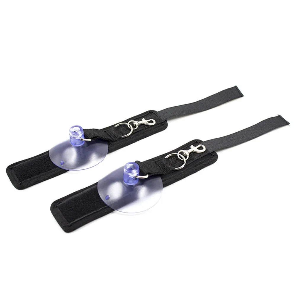 Черные нейлоновые наручники на присоске руку для взрослых SM игра косплей