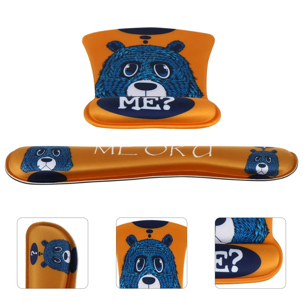 

1 Set Pad and Wrist Protector Cartoon Non-Slip Keyboard Wrist Cushion