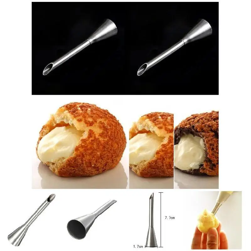 

Stainless Steel Piping Tip Small Pastry Dinner Cake Puff Diy Tool Cream Nozzle Ship