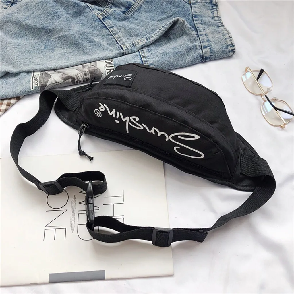 Модная Водонепроницаемая большая поясная сумка, Женская вместительная черная поясная сумка, Женская нейлоновая белая красная большая сумка для мобильного телефона, нагрудный ремень, сумки# p2