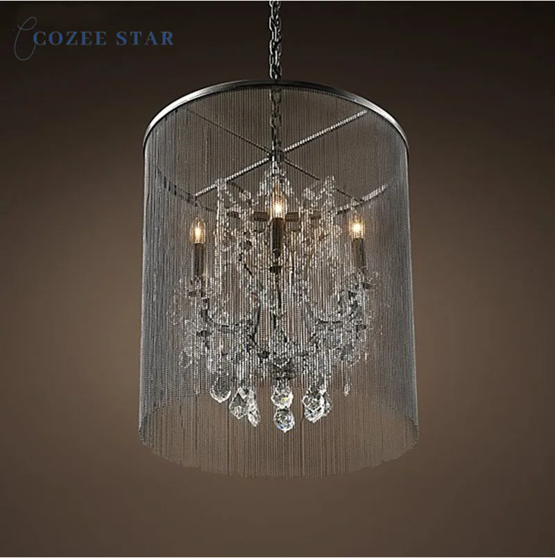 

Vintage LED Chandeliers Lighting Luxury Crystal Metal Candle Lamps Lustre Home Decoration Bedroom Living Room Lights Fixture