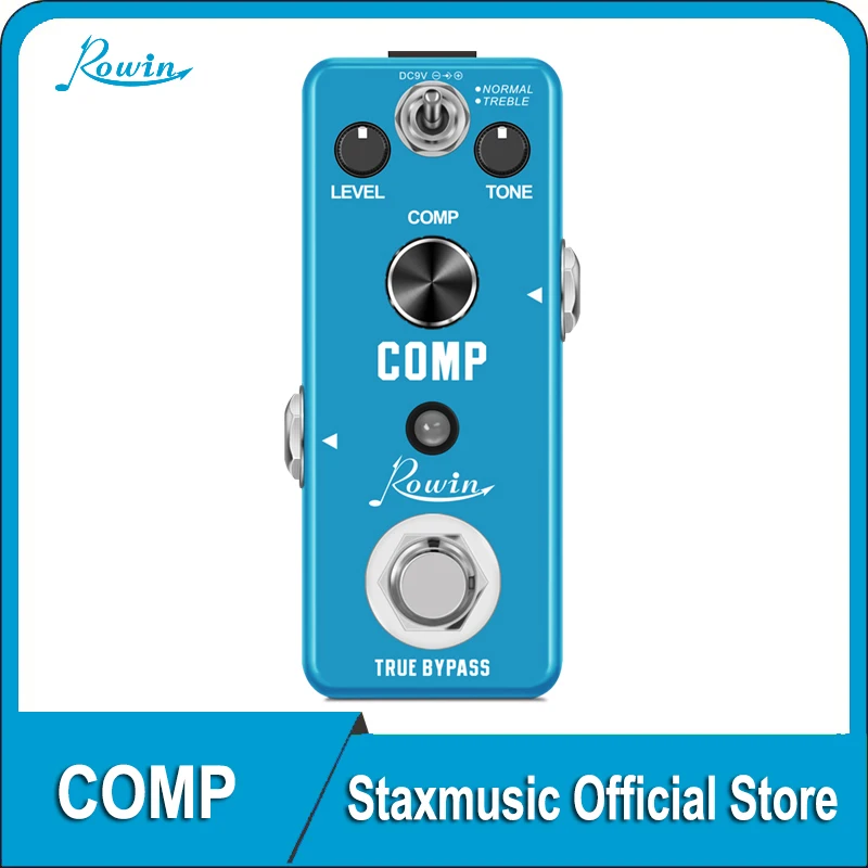 Педаль компрессора для гитары Rowin LEF-333 цифровые педали эффектов Comp электрогитары
