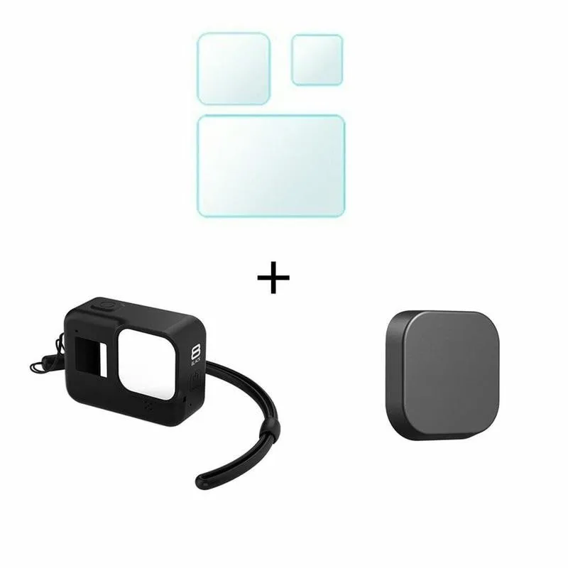 Защитный силиконовый чехол для Go Pro экшн камеры + крышка объектива GoPro Hero 5 6 7 Black