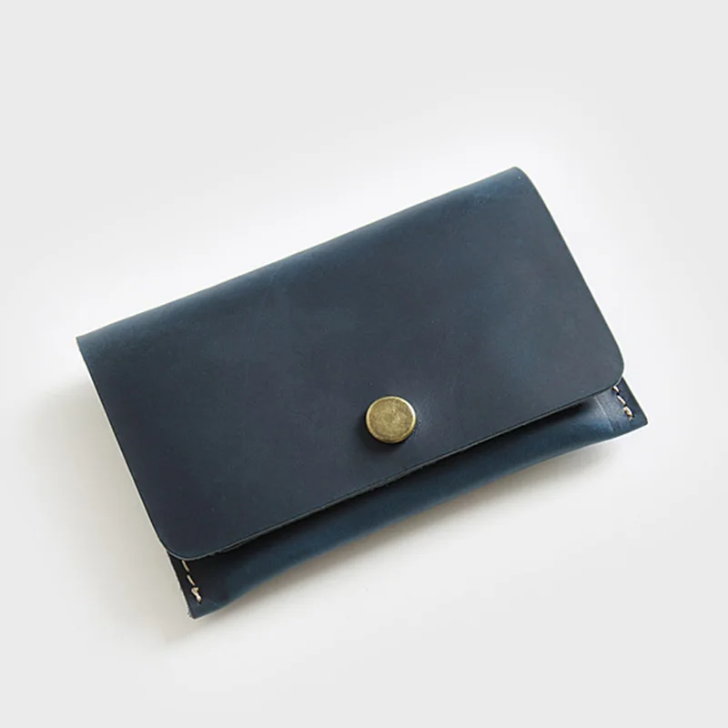 Винтажный кошелек для кредитных карт ручной работы мужской бумажник из